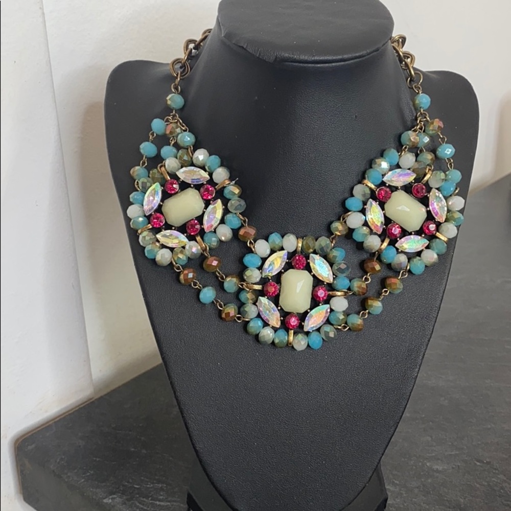 Vintage Inspired crystal/beaded necklace